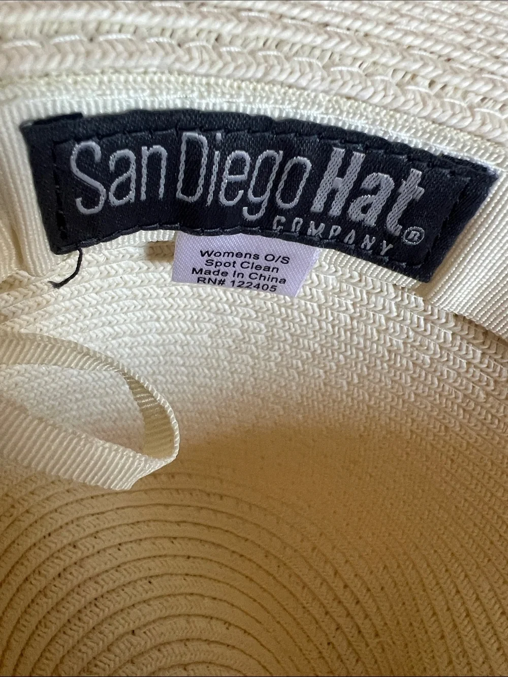 San Diego Hat Company Straw Fedora Wide Brim Snakeskin Print Paper Braid Sun Hat